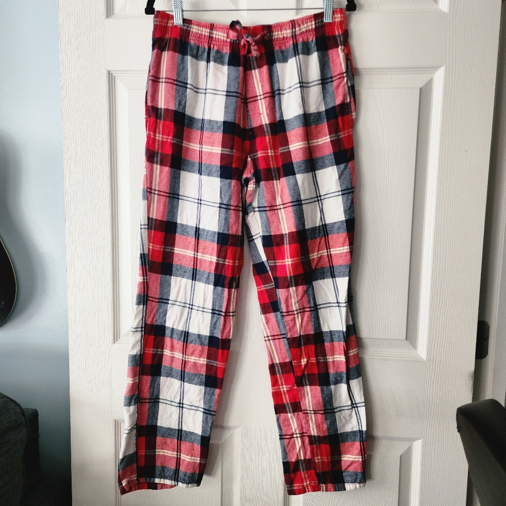 Old Navy Red and White Plaid Pants